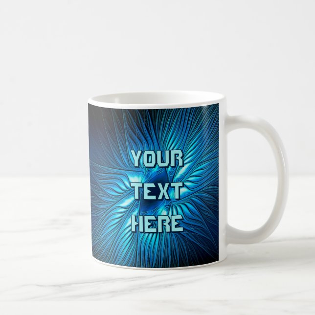 Caneca De Café Estrela Azul Esculpida (Direita)