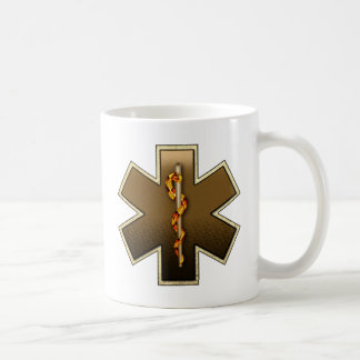 Caneca De Café Estrela da vida (marrons)