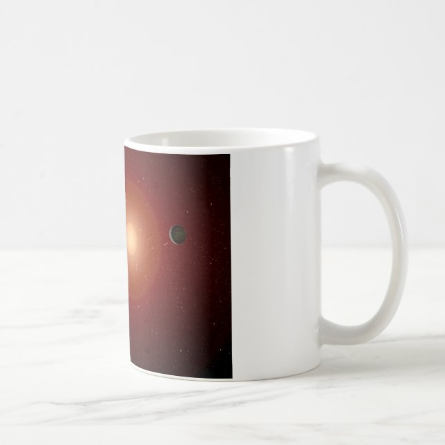 Caneca De Café Estrela de anão vermelho e Exoplanets (Direita)