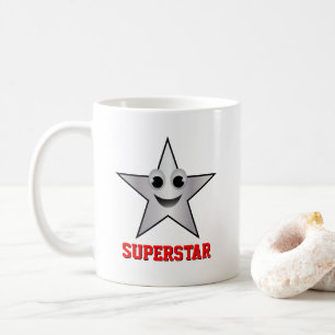 Caneca De Café Estrela de cor Silver de personagem super estrela