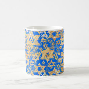 Caneca De Café Estrela de Davi em Faux Dourado DIY Fundo da PixDe