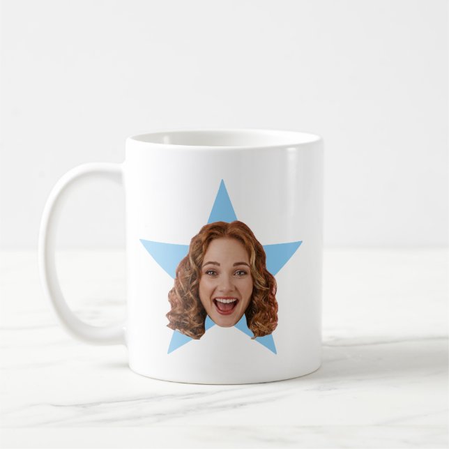Caneca De Café Estrela de Foto Personalizada Presente Divertido d (Esquerda)