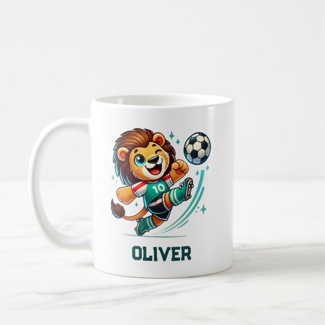 Caneca De Café Estrela de Futebol Leão Fofo (Esquerda)