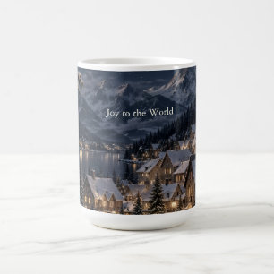 Caneca De Café Estrela de Natal Elegante Cumprimento, Celestial P