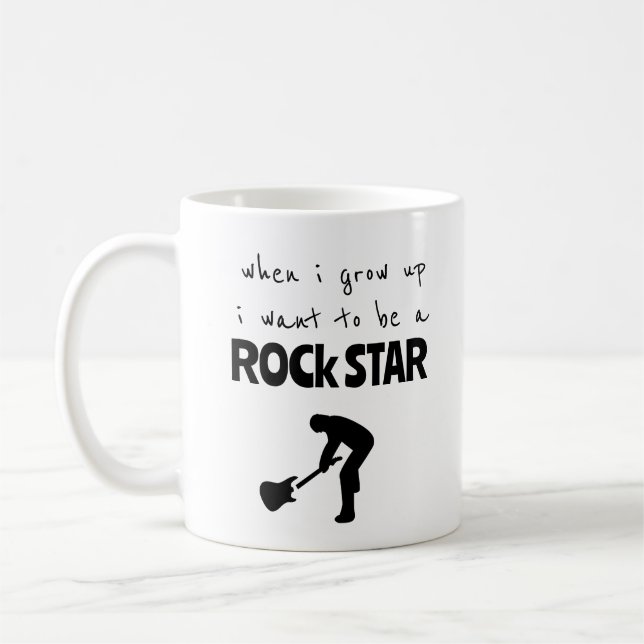 Caneca de Café Estrela de Rock Quando Eu Crescer (Esquerda)