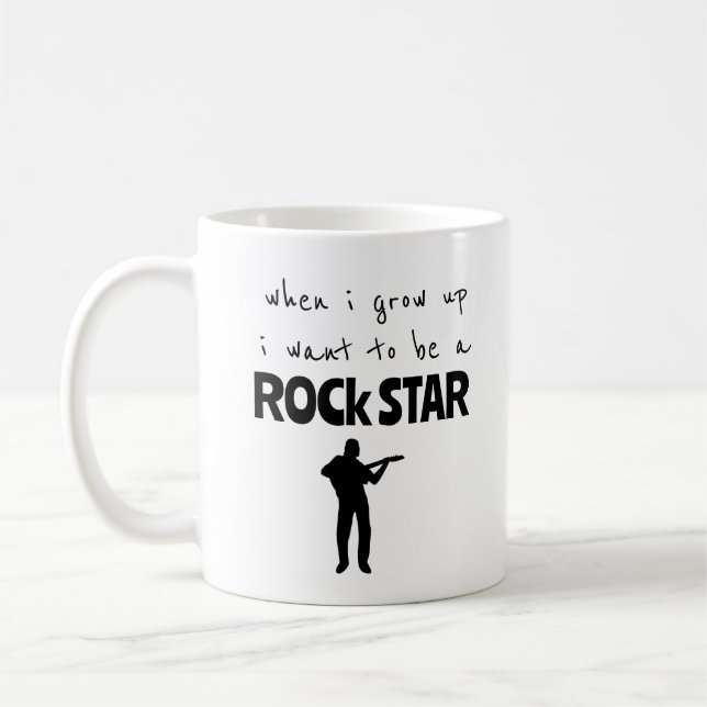 Caneca de Café Estrela de Rock Quando Eu Crescer (Esquerda)