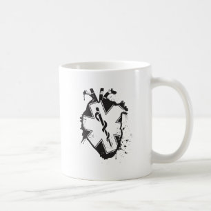 Caneca De Café estrela do coração anatômico da vida