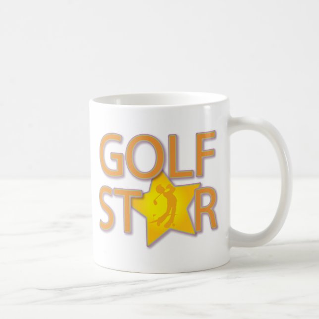 Caneca De Café Estrela do golfe (Direita)