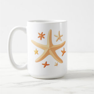 Caneca De Café Estrela-do-mar e os Pequenos