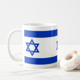 Caneca De Café Estrela do Patriótico da Bandeira de Israel Judaic