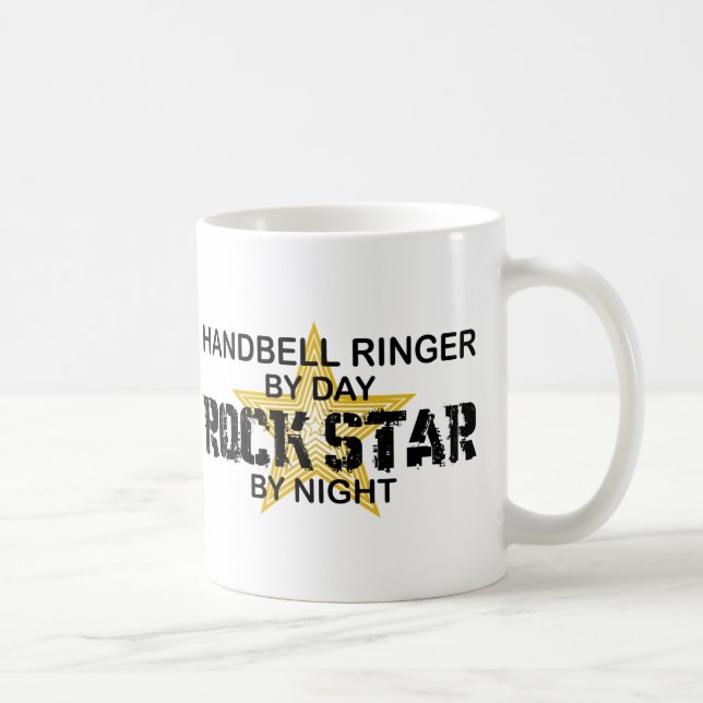 Caneca De Café Estrela do rock da campainha do Handbell em a (Direita)