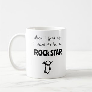 Caneca de Café Estrela do Rock Quando Eu Crescer