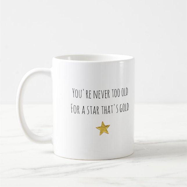 Caneca De Café Estrela Dourada de Conclusão Parabéns (Esquerda)