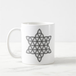 Caneca De Café Estrela Sagrada - Estrela da Vida, 02/3D/Preto.