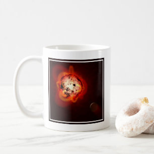 Caneca De Café Estrela Vermelha Anã Orbitada Por Um Exoplaneta Hi