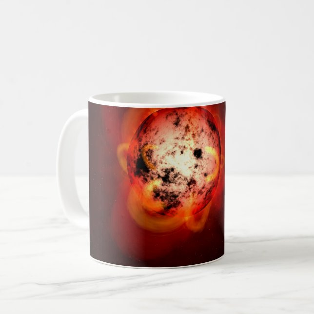 Caneca De Café Estrela Vermelha Anã Orbitada Por Um Exoplaneta Hi (Frente Esquerda)