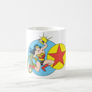 Caneca De Café Estrela Vermelha da Mulher Maravilha