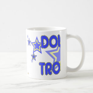 Caneca De Café Estrelas Amarelas Azuis com Problemas Duplos Parte