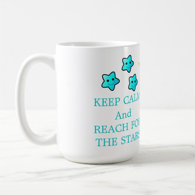 Caneca De Café Estrelas Azuis com Dito (Esquerda)