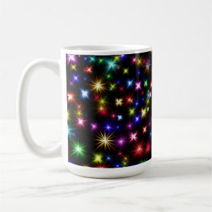 Caneca De Café Estrelas coloridas Fireworks Design-27317