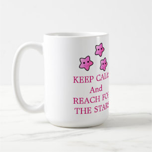 Caneca De Café Estrelas Cor-de-Rosa com Frase