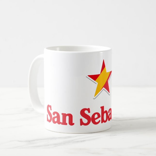 Caneca De Café Estrelas da Espanha – San Sebastian (Frente Esquerda)
