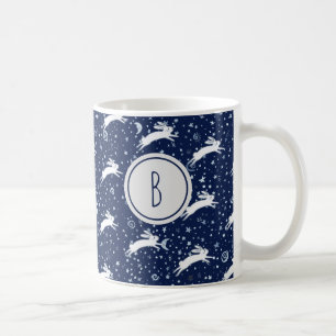 Caneca De Café Estrelas de coelho coelho azul-celestial Marinho m