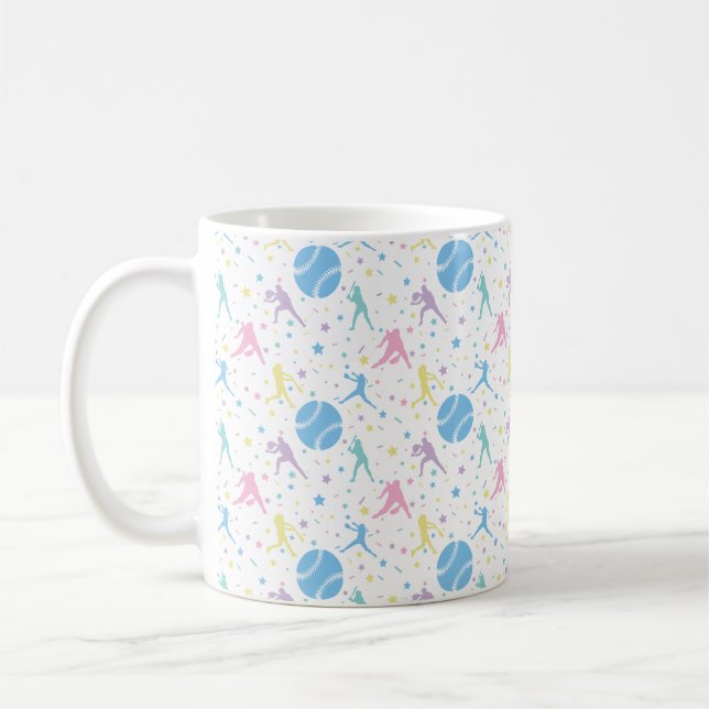 Caneca De Café Estrelas de Jogadores de Softball Girls (Esquerda)