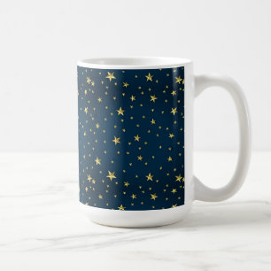 Caneca De Café Estrelas de Ouro do Céu Azul