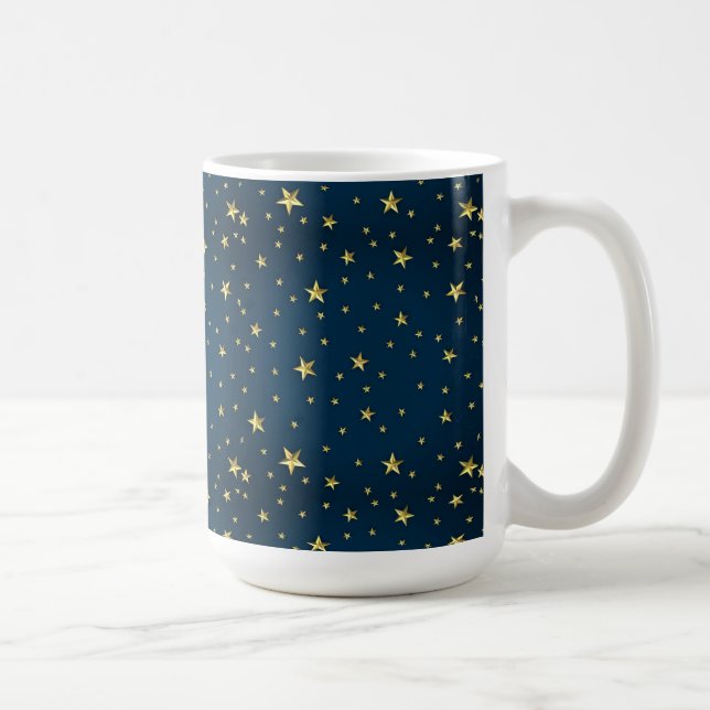 Caneca De Café Estrelas de Ouro do Céu Azul (Direita)