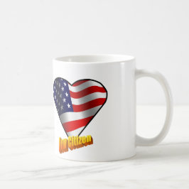 Caneca De Café Estrelas do cidadão e coração novos da listra