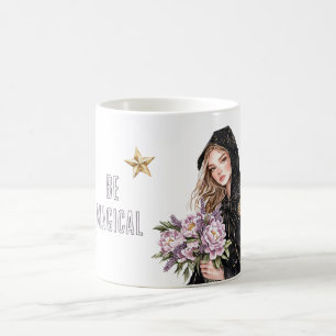 Caneca De Café Estrelas Douradas Ser Magica Loira Feminina