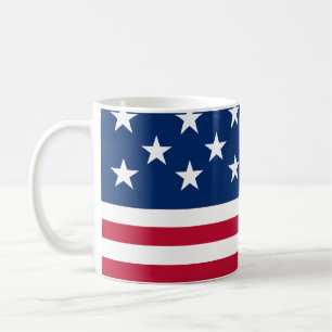 Caneca De Café Estrelas e faixas de bandeira americanas