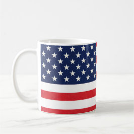 Caneca De Café Estrelas e faixas de bandeira Patriótica Americana