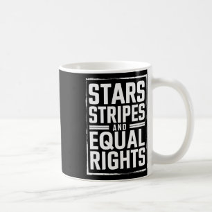Caneca De Café Estrelas e Igualdade de Direitos 4 De Julho Femini