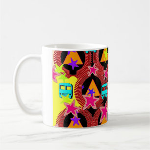 Caneca De Café Estrelas E Ônibus