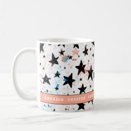 Caneca De Café estrelas e padrão de astronomia espacial divertida