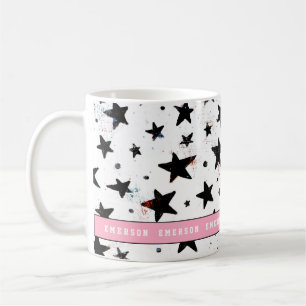 Caneca De Café estrelas e padrão de astronomia espacial divertida