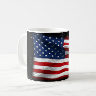 Caneca De Café Estrelas e Stripes Bandeira Americana Patriótica