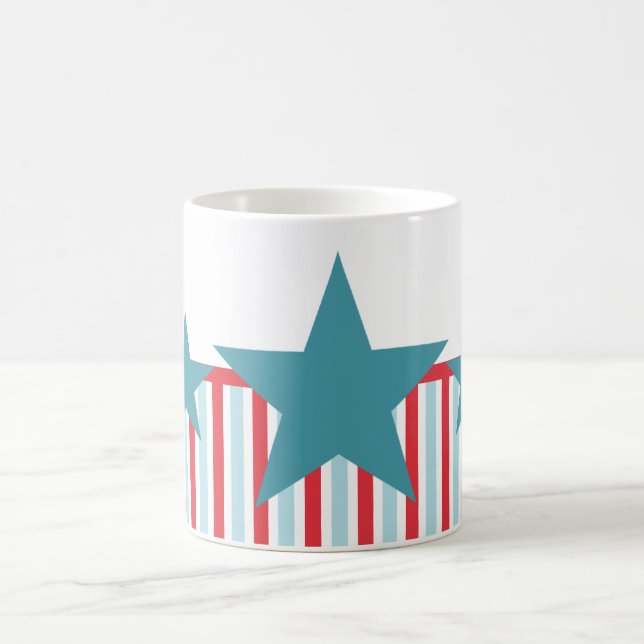 Caneca De Café Estrelas e Strips Negros (Centro)
