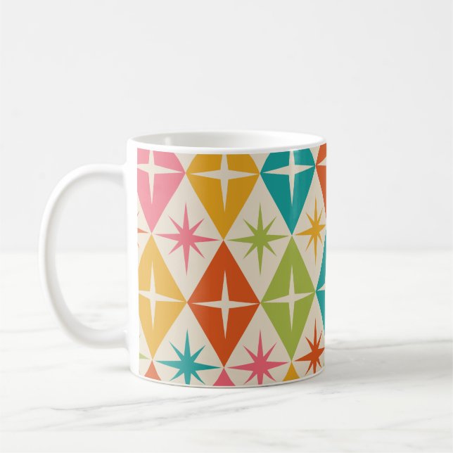 Caneca De Café Estrelas Explosivas de Meados do Século em Diamant (Esquerda)