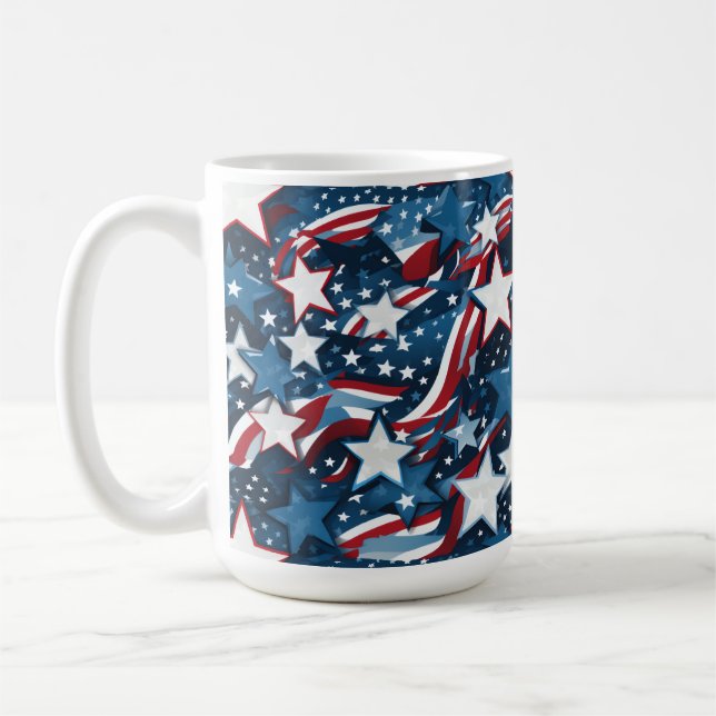 Caneca De Café Estrelas Patrióticas  (Esquerda)