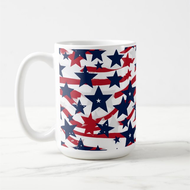 Caneca De Café Estrelas Patrióticas  (Esquerda)