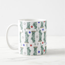 Caneca de Café Estrelas Patrióticas - Estátua da L