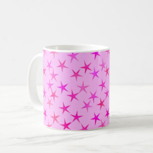 Caneca De Café Estrelas satíricas, orquídea rosa pálido