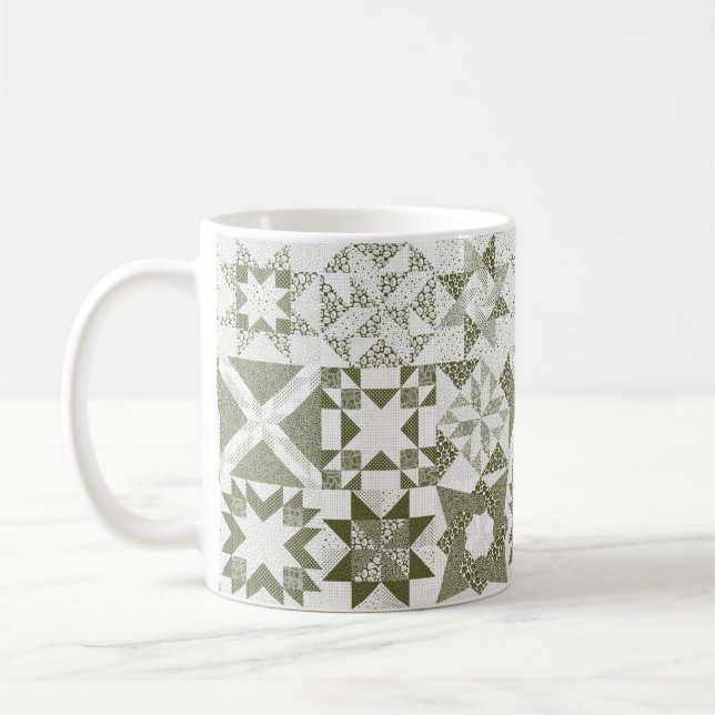 Caneca De Café Estrelas Tradicionais de Patchwork Mais Baratas In (Esquerda)