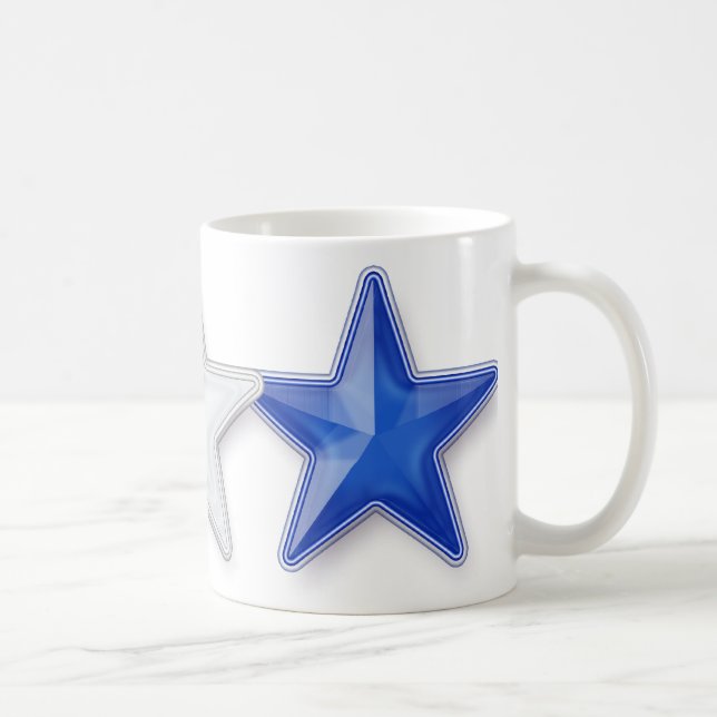 Caneca De Café Estrelas vermelhas, brancas e azuis (Direita)