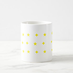 Caneca De Café Estrelo Elegante e gravador de padrões