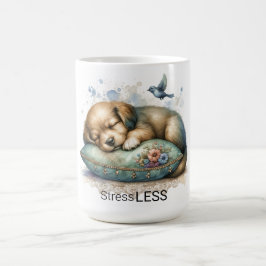 Caneca De Café Estresse da Cãozinha Bonito e Restaurante Menos