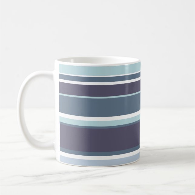 Caneca De Café Estrias de cinza azul (Esquerda)